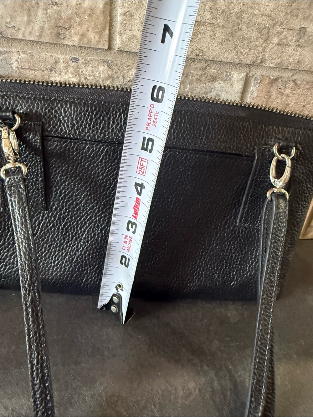 Brighton Black Leather Crossbody Bag with Decorative Knot Accent - Picture 6 of 6